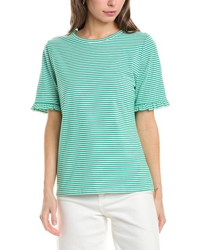 Jones New York Elbow Ruffle Sleeve T-Shirt