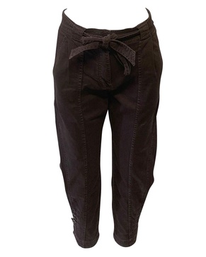 carmen cropped trousers in brown denim