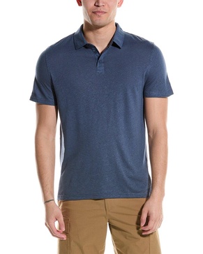 linen-blend polo shirt