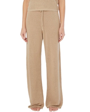 linen knit drawstring pant