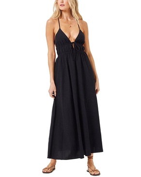 playa vista linen-blend dress