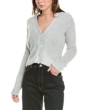 eyelash v-neck cardigan