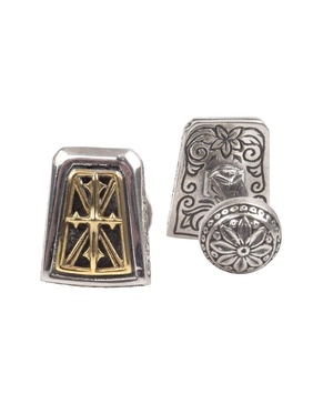 18k & silver cufflinks