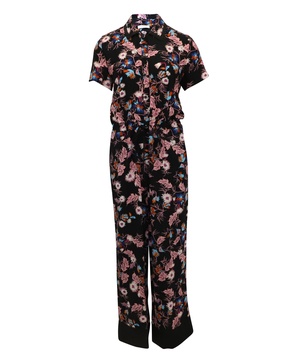 sandro olivier jumpsuit in floral print viscose