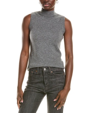 mock neck cashmere tank