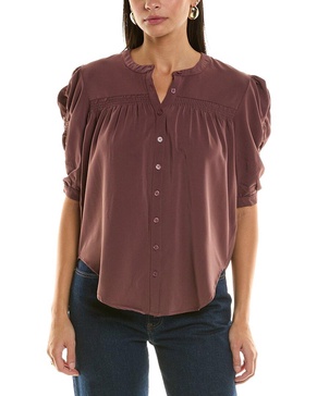 Bishop + Young Rachel Ruched Sleeve Blouse