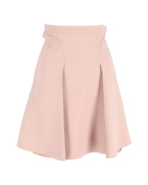 a-line skirt in pink viscose