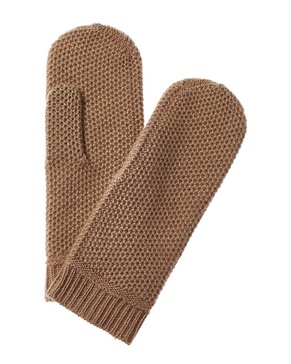 honeycomb lurex cashmere mittens