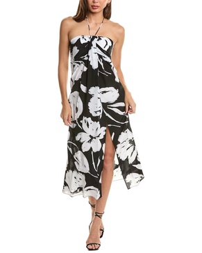 Michael Kors Collection Halter Silk Midi Dress