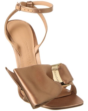 Ferragamo Helena Bow Satin Sandal