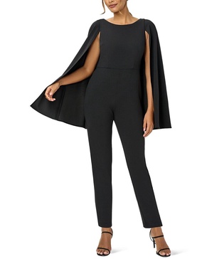 Adrianna Papell Knit Crepe Cape Jumpsuit