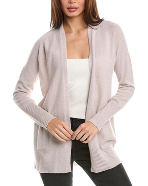 rib detail cashmere cardigan