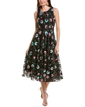 Johnny Was Floral Tea-Length Dress