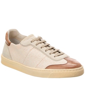 canvas & leather sneaker