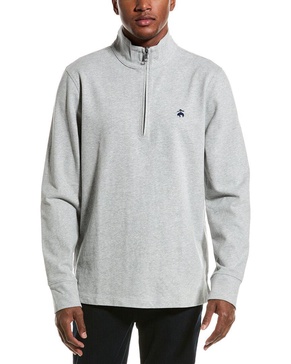 sueded mock pullover