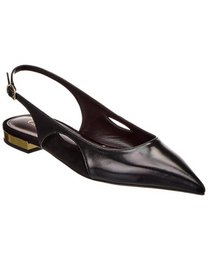 Chloé Saada Leather & Suede Slingback Flat