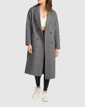 standing still belted coat