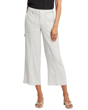 NYDJ Cargo Slubby Stripe Wide Leg Pant