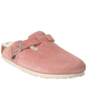 Birkenstock Boston VL Narrow Suede & Shearling Clog