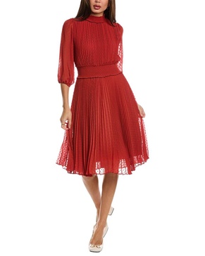 Nanette Nanette Lepore Accordion Pleated Midi Dress