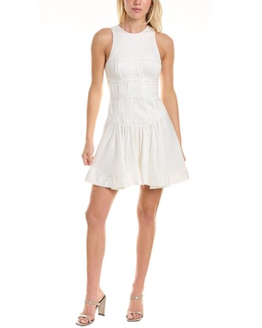 tidal linen-blend skater dress