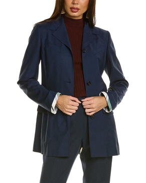 LANVIN Silk-Trim Wool & Mohair-Blend Jacket