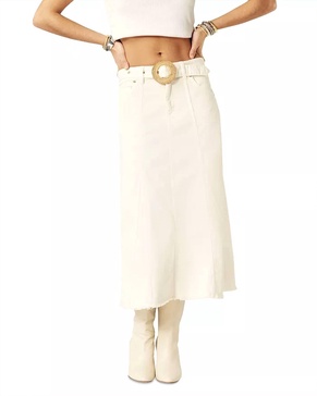 tinna midi skirt in white