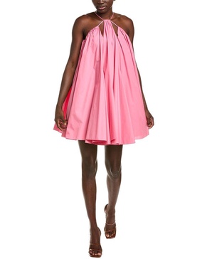 Oscar de la Renta Trapeze Halter Mini Dress