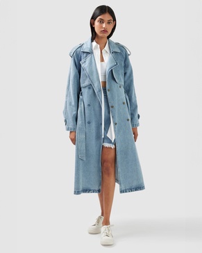 wild skies denim trench