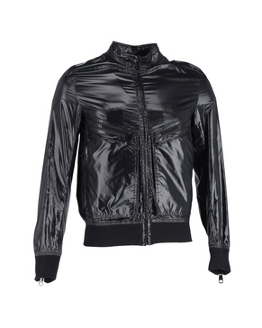 dior homme glowing cargo bomber jacket in black polyester