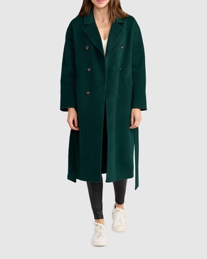 standing still belted coat