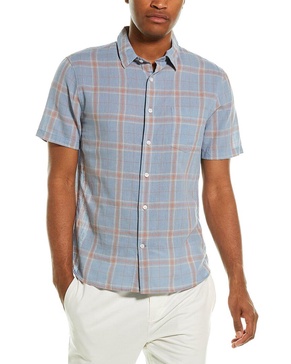 Vince Classic Fit Linen-Blend Woven Shirt