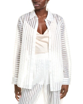 BCBGMAXAZRIA Sheer Stripe Shirt