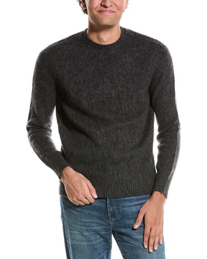 classic brushed wool crewneck sweater