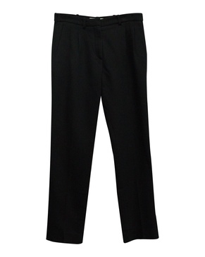 straight leg trousers in black cotton