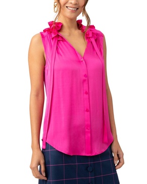 Trina Turk Cinzia Silk-Blend Top