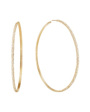 14k 3.04 ct. tw. diamond hoops