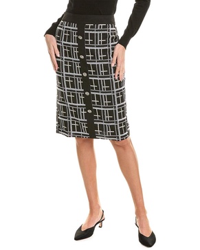 tweed check pencil skirt