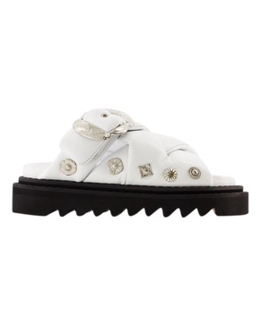 aj1317 sandals -  pulla - leather - white