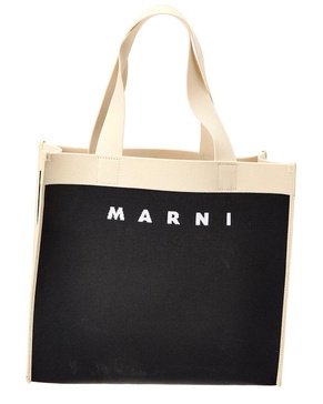 logo jacquard medium canvas tote