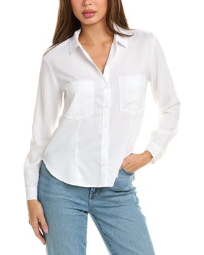 seamed button down shirt