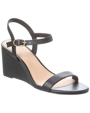 Stuart Weitzman Dancer 75 Leather Wedge Sandal