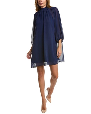 Trina Turk Women's Mock Neck Overlay Dress