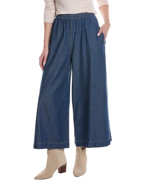 wide leg smocked waist pull-on pant