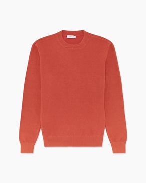 mens pigment dye sweater in spiced ginger