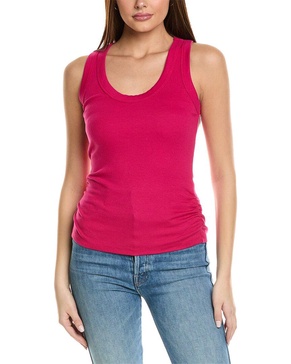 micah ruched scoop neck tank