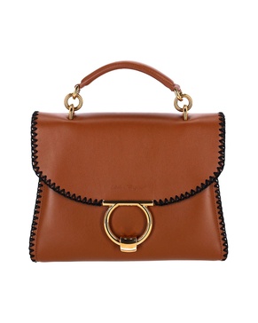 margot gancini shoulder bag in tan leather