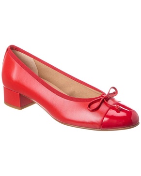 French Sole Elda Cap Toe Leather Pump