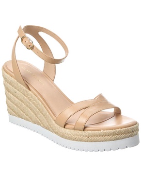 Stuart Weitzman Catlina Leather Espadrille Wedge