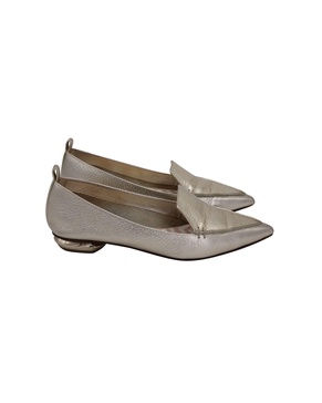 beya metallic loafers in gold leather